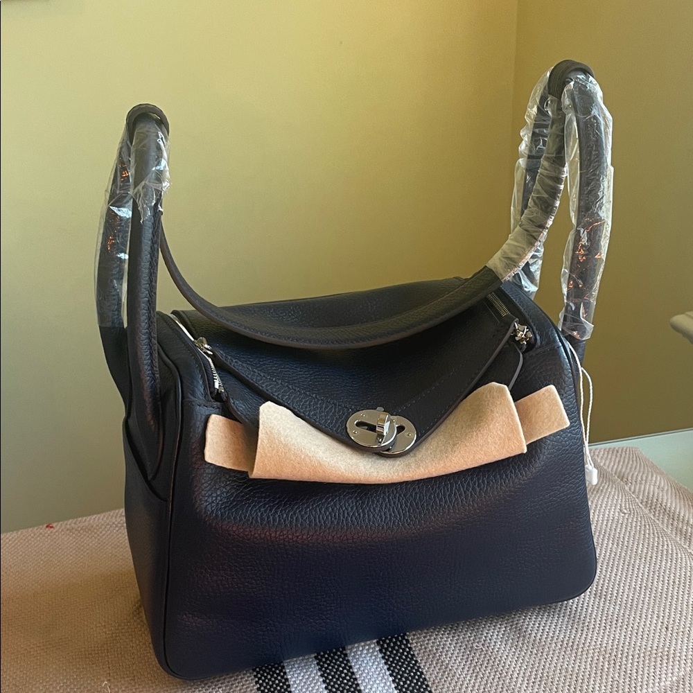 Real Leather Navy Blue Leather Shoulder bag/Handbag